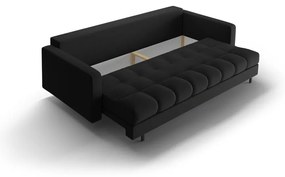 Черен разтегателен диван с място за съхранение 222 cm Bali – Cosmopolitan Design