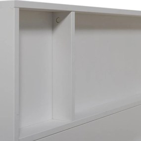 Бяло единично легло 90x200 cm от масивен бор без ламелно дъно Carter – WOOOD