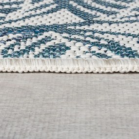 Зелено-син килим за открито и закрито 120x170 cm Bella Leaf – Flair Rugs