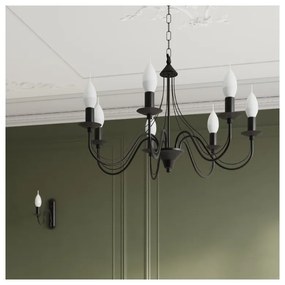 Черна висяща лампа 5 Fiorano - Sollux