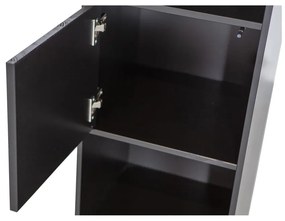 Черен модулен шкаф за книги от борова дървесина 40x210 cm Finca - WOOOD