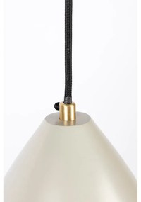 Бежова висяща лампа с метален абажур ø 20 cm Aysa - White Label