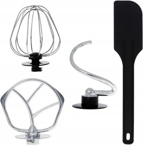 Планетарен миксер Voltz V51115F, 1600W, Метална декорация, 5 литра, 6 скорости, LED, Инокс