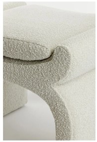 Кремава табуретка от плат букле Nafya – Light &amp; Living