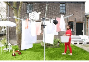 Градинска сушилня за дрехи в сребрист цвят 50 m Lift-o-Matic Advance – Brabantia