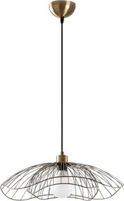 Farac E27 метален таванен осветител в златист винтидж цвят Ø50×31/111 см