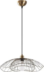 Метална таванна лампа Farac TopMebel E27 в златист винтидж цвят Ø50x31/111cm