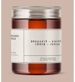 Ароматна свещ от соев восък време на горене 40 час #32 Bergamot, Coconut, Vanilla – Perfumed Prague