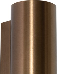 Смарт стенна лампа тъмен бронз кръгла 2 светлини вкл. 2 Wifi GU10 50mm - Sandy