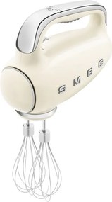 Ръчен миксер SMEG 50's Style HMF01CREU, 250W, 9 скорости, Турбо, Скрит LED дисплей, Таймер, Аксесоари, Кремав