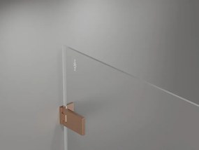 Mexen Lunar-F Duo сгъваема душ кабина 100 x 80 см, прозрачна, изчеткана мед - 836-100L-080P-65-00