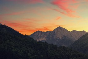 Самозалепващ фототапет – Залез над планини