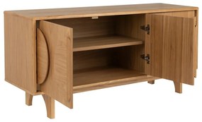 Нисък скрин от декор от дъб в естествен цвят 120x58 cm Groove – Zuiver