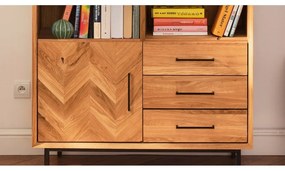 Етажерка за книги от дъбова дървесина в естествен цвят 97x176 cm Abies - The Beds