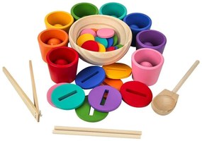 2Kids Toys - Дъгови топчета, монети и чашки, 8 цвята