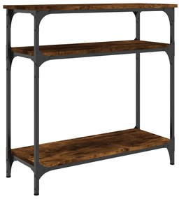 834042 vidaXL Конзолна маса, опушен дъб, 75x29x75 см, инженерно дърво