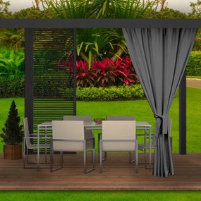 Уникални тъмносиви завеси за градински павилион Ширина: 155 см | Дължина: 240 см