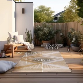 Външен килим в цвят жълта охра и кремаво 120x170 cm Gemini – Elle Decoration