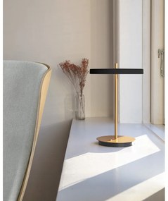 Черна LED затъмняваща се настолна лампа с метален абажур (височина 31 cm) Asteria Move – UMAGE