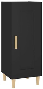 812412 vidaXL Сайдборд, черен, 34,5x34x90 см, инженерно дърво