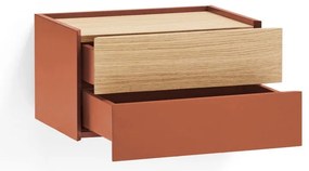 Нощно шкафче в тухлено естествен цвят в дъбов декор Otto - Teulat