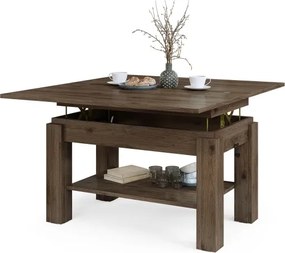 БРАВО Елегантен Орех - РАЗТЕГАТЕЛНА ХОЛНА МАСА С ПОВДИГАЩ МЕХАНИЗЪМ И С РАФТ