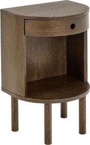 Нощно шкафче от декор от дъб в тъмно естествен цвят Paron – Actona