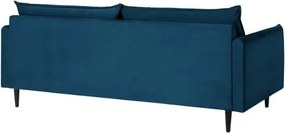 Тъмносин кадифен диван 203 cm Juli – Ropez