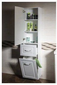 Бял шкаф за баня 40x184 cm Favolo – Sapho