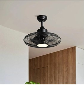 Eglo 35133 - LED таванен вентилатор IGELDO LED/15W/230V Ø 53 см, черен + с дистанционно управление