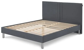 Черно тапицирано двойно легло с решетка 180x200 cm Kerry - Bobochic Paris