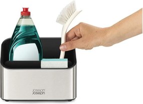 Метална стойка за перилни препарати в блестящо сребрист цвят Surface – Joseph Joseph