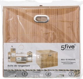 Кош за съхранение 5five, Бамбук, 31x31 cm - Сив