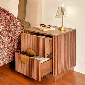 Нощно шкафче atmosphera Wany, 2 чекмеджета, MDF, Орех, 45x40x50 cm