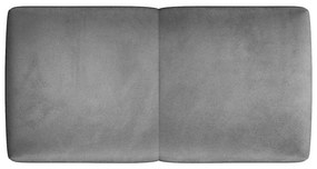 Сив кадифен подлакътник за модулен диван Rome Velvet - Cosmopolitan Design