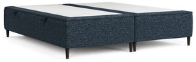 Тъмносиньо тапицирано двойно легло с място за съхранение 140x200 cm Tate – Maison de Rêve