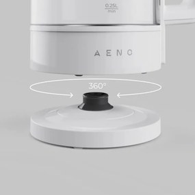 Електрическа кана за вода AENO AEK0005, 2200W, 1.7 л, 40-100°C, 360° основа, STRIX, LED дисплей, Филтър, Бял
