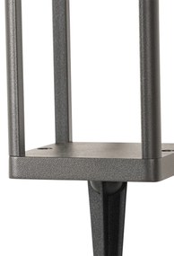 Външна подова лампа тъмно сива 25 см с димираща светлина и сензор на слънчева енергия - Sonne