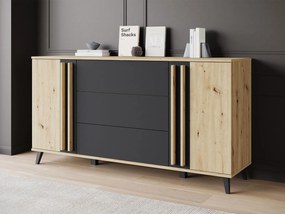 Бюфет Helsinki-Дърво-Черен