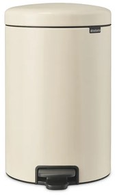 Кош за боклук с педал Brabantia NewIcon 1005535, 20 л, Плавно затваряне, Противоплъзгаща основа, Бежов