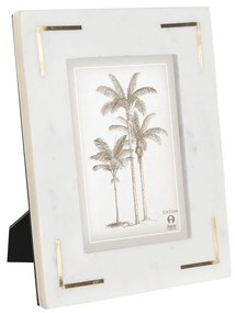 Рамка за снимки Home ESPRIT Бял Златен Месинг Мрамор Естествен Shabby Chic 20 x 2 x 25 cm