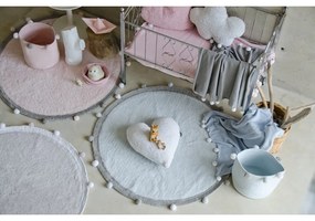 Светлорозова текстилна детска кошница за играчки ø 30x30 cm Bubbly – Lorena Canals