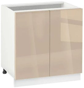 Долен шкаф МДФ Глосмакс 802 (80см) Бял