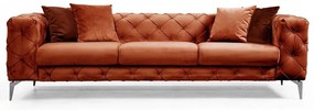 Оранжев кадифен диван 237 см Como – Artie