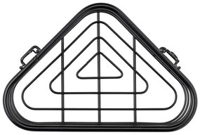 Черен ъглов рафт за душ Trestina, 25 x 11 cm - Wenko