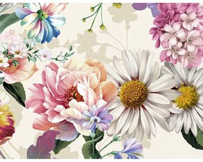 Единично спално бельо от органичен памук Цветна градина, 140 x 220 cm Organic - Descanso