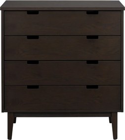 Скрин от масивен дъб в тъмно естествен цвят 75x85x38 cm Garrison – Rowico