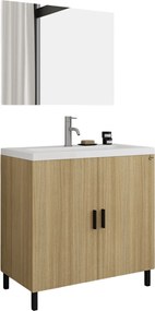 Комплект за баня Drop Roma 80 slim-Светъл естествен цвят