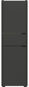 Антрацитен висок шкаф за баня 34x111 cm Forano – Germania