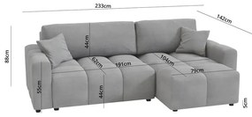 Светлозелен разтегателен ъглов диван (променлив) Luki – Ropez